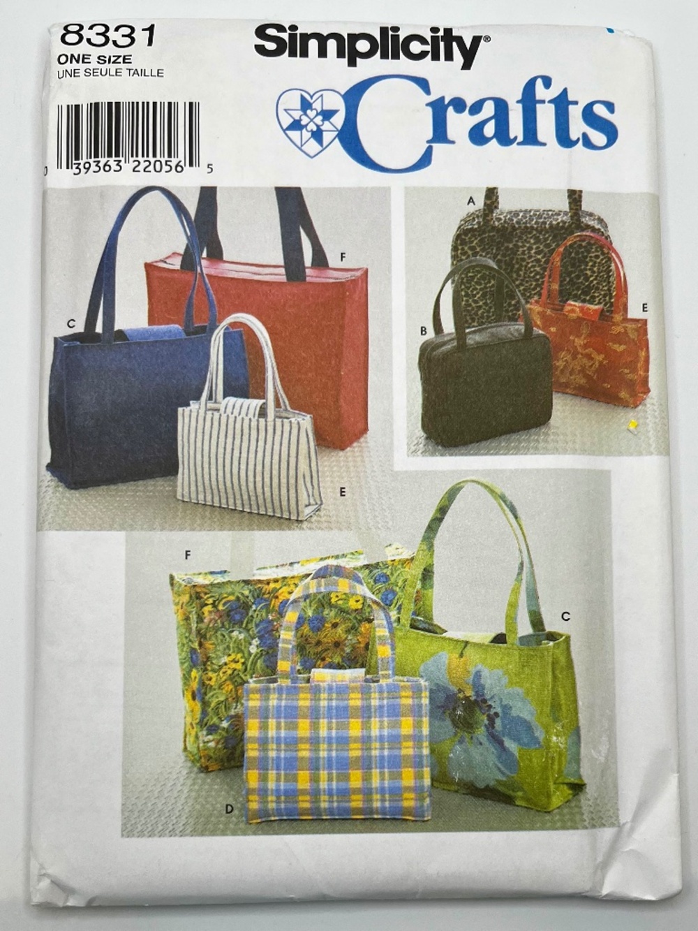 Simplicity Crafts Pattern 8331 Tote Bags
